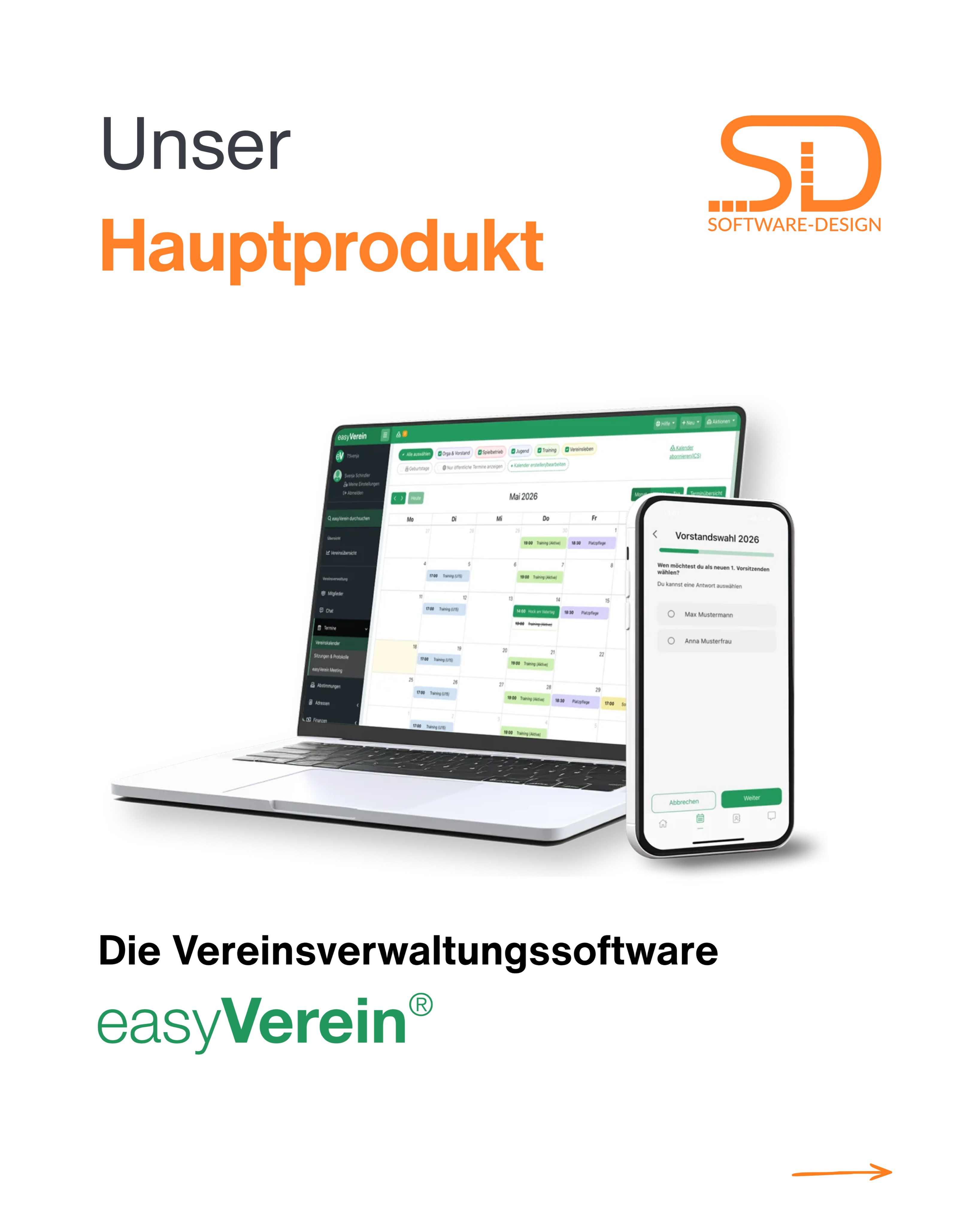 Wusstet ihr, dass @easy_verein unser Hauptprodukt ist? 💚

Über 8.000 Vereine nutzen easyVerein, um sich ihren Vereinsalltag leichter zu machen. Entwickelt wird die Software von unserem Team hier in Fr